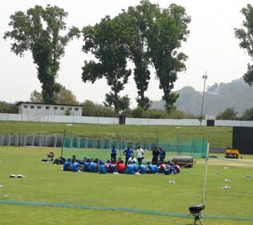 जिम्बावेसँग खेल्ने नेपाली क्रिकेट टोली अभ्यासमा (फोटोफिचर)
